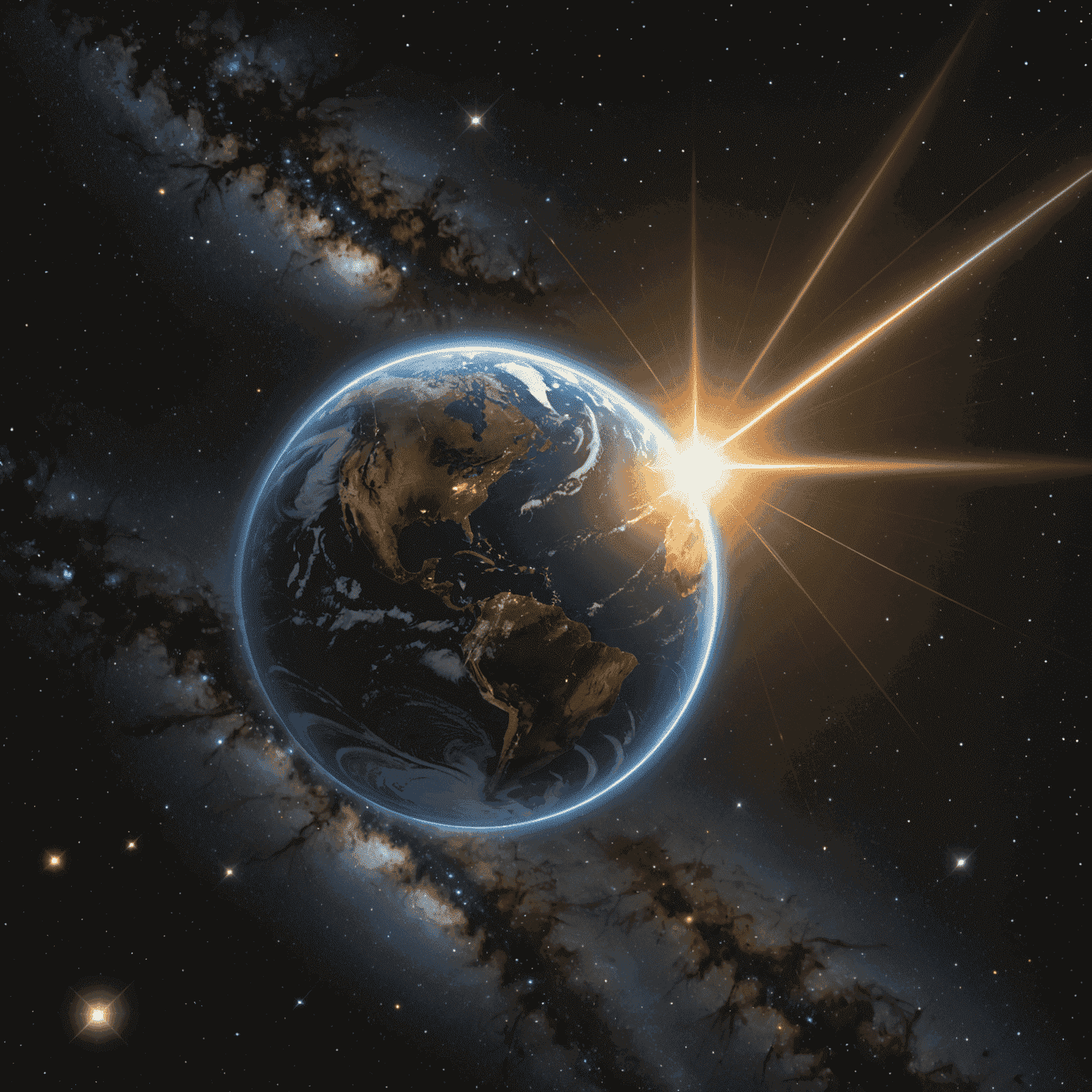 A visual representation of a parsec, showing the Earth, Sun, and a distant star forming a right-angled triangle