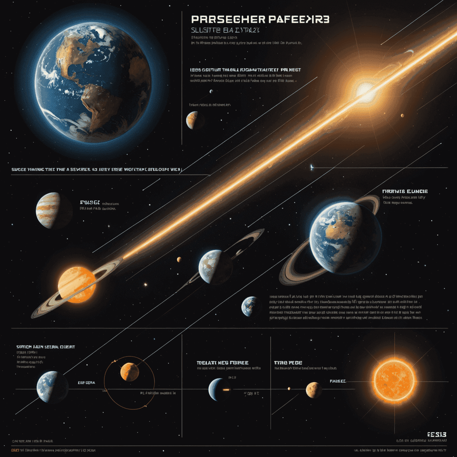 Infographic comparing the length of a parsec to a light-year